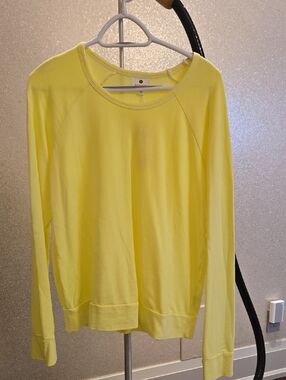 Bright Yellow Long Sleeve Crew Sweatshirt